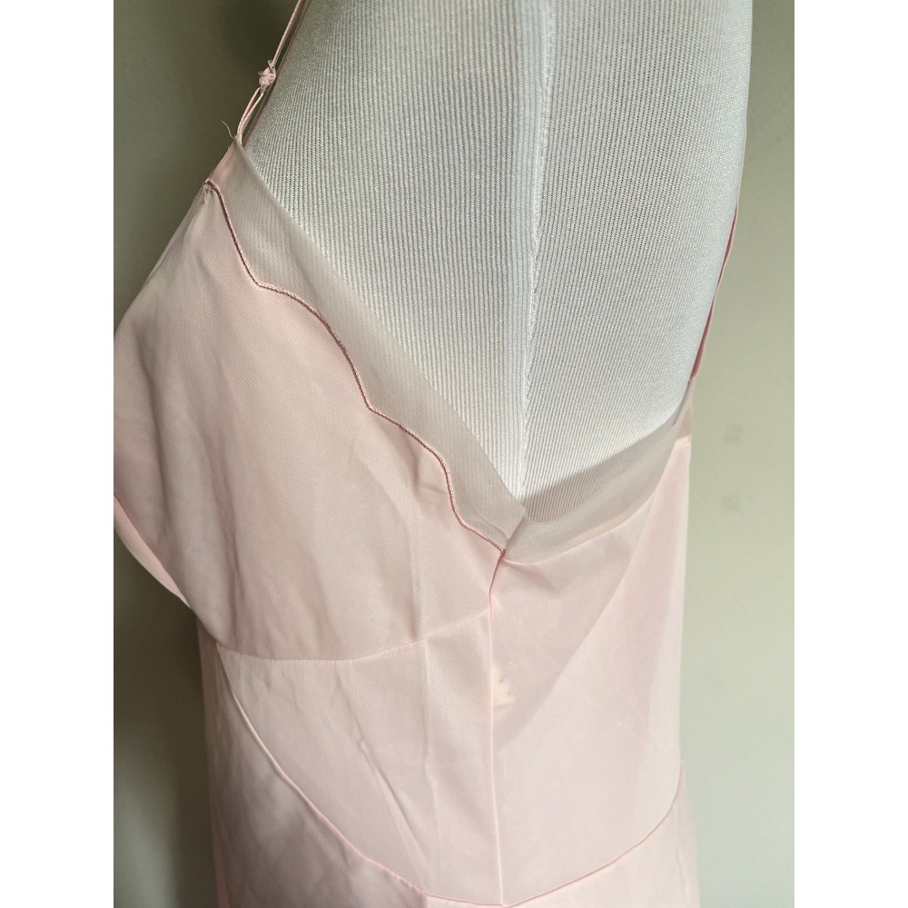 Vintage Kayser Short Full Slip Women's Size 40 100% Nylon Pink Scallop Trim - Picture 7 of 8
